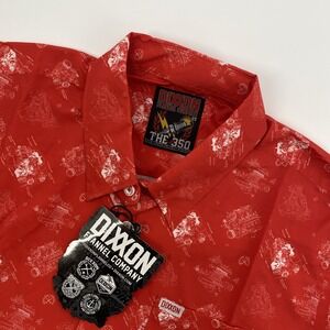 NEW Dixxon Flannel Shirt Mens XXL Red The 350 Gearhead Biker Garage Party 2XL